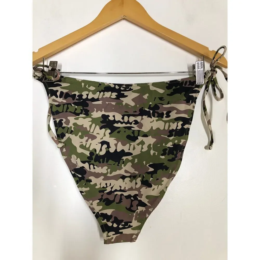 SKIMS Signature Swim Dipped Tie Bottom Logo Camo NWT Size 2X
